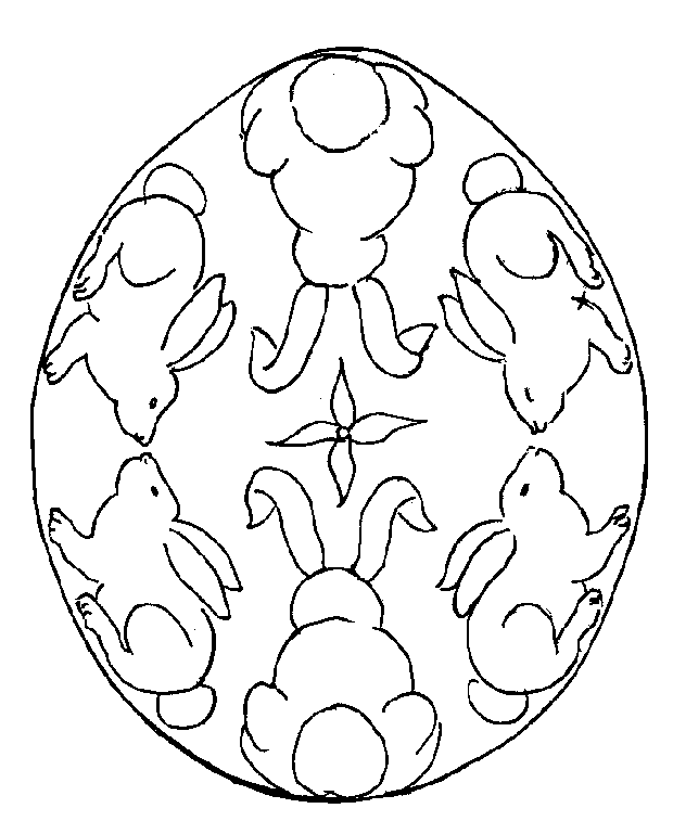 easter bunny egg coloring pages - photo #8