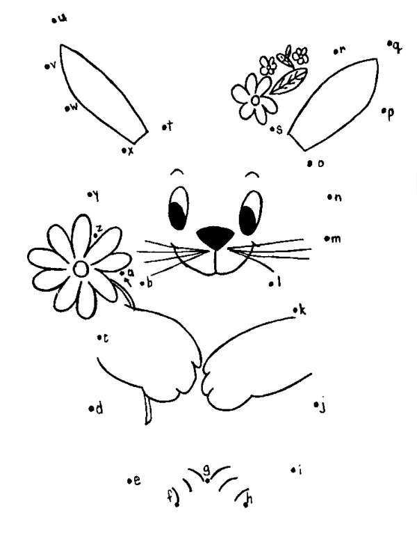 Dot To Dot Easter Bunny Pictures Printables Pin On Preschoolers