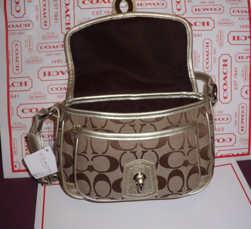 Coach Signature Penny Flap Shoulder Bag 14282