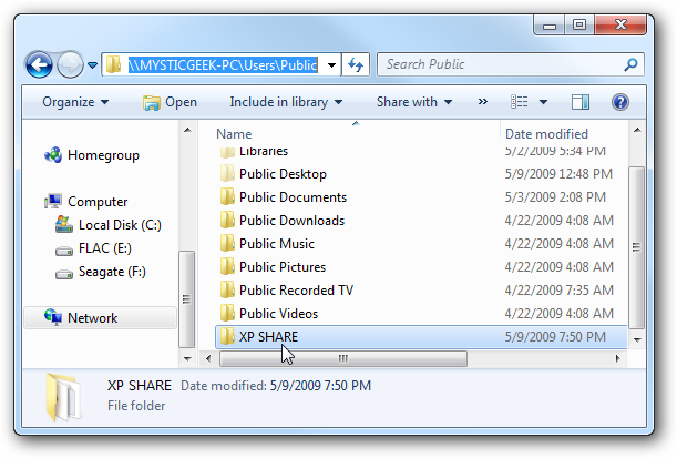 how to share a file in windows 7 network