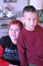 My daughter L & grandson T