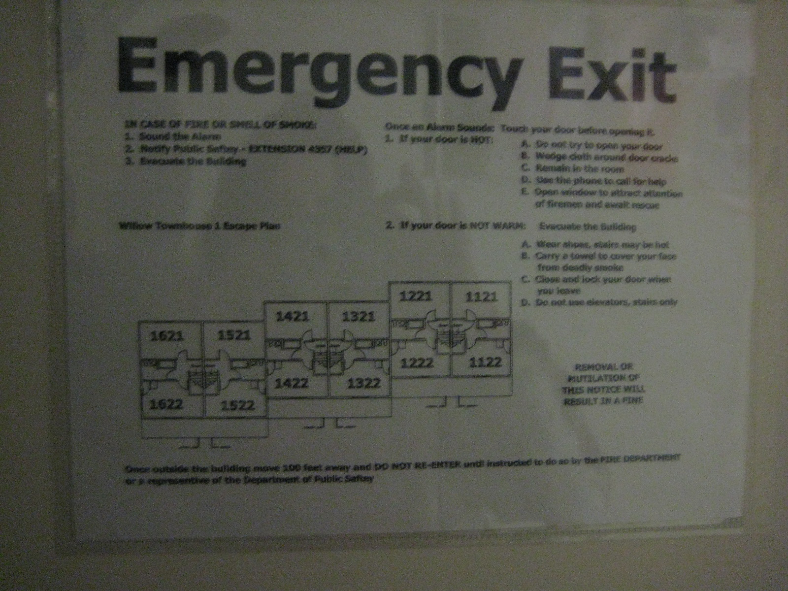 Jenna Viscomm: Emergency Exit Diagram