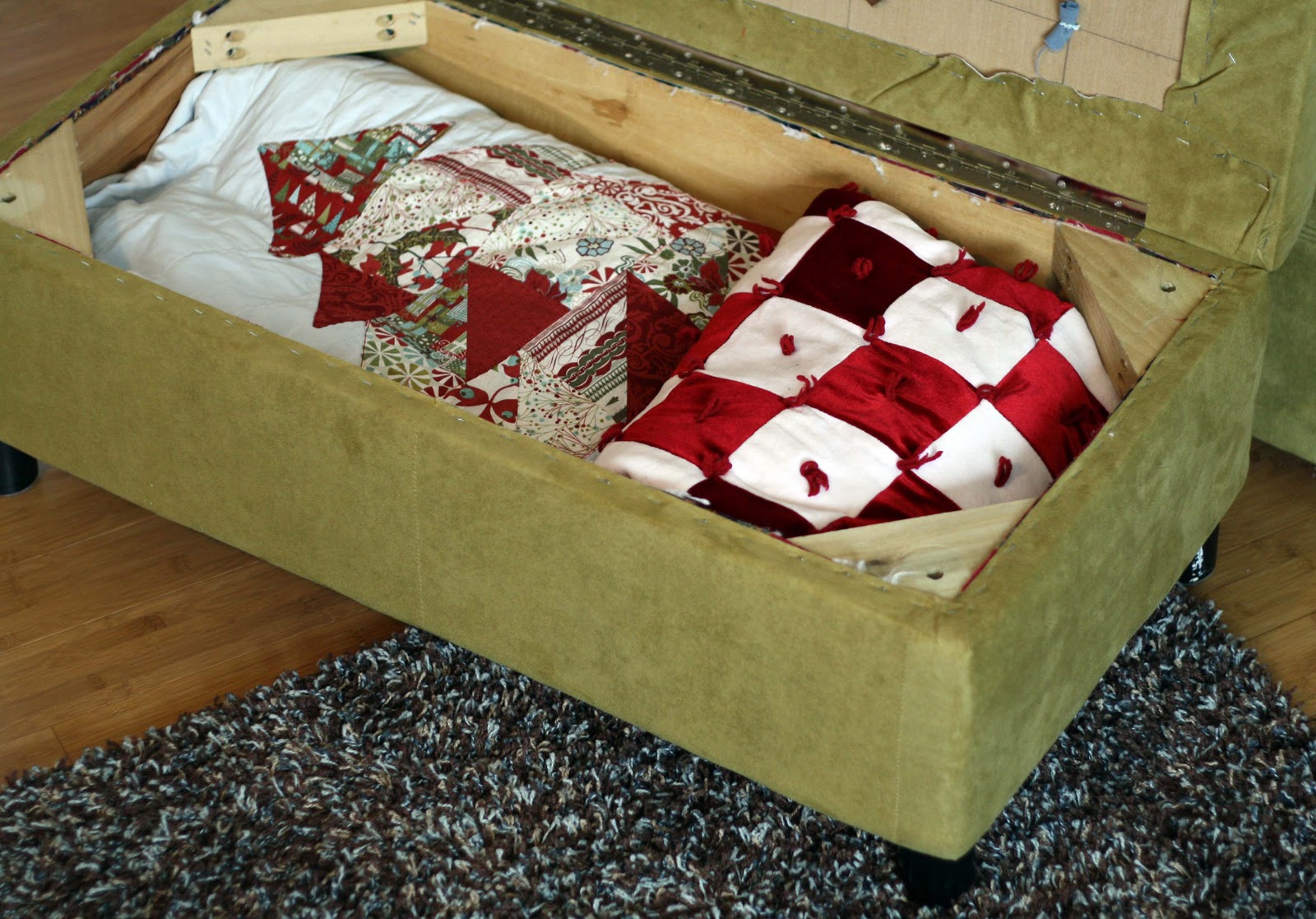 Running With Scissors Ottoman Reupholster