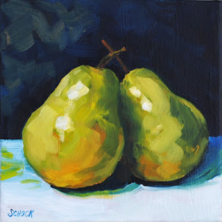 pear oil painting