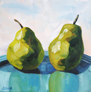 pear oil painting