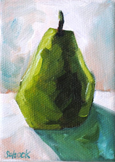 pear oil painting