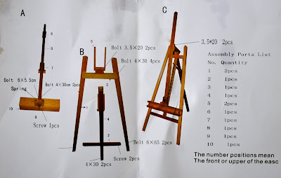 4Pcs Wooden Triangle Easel A-Frame Easel for Painting Photo Pictures