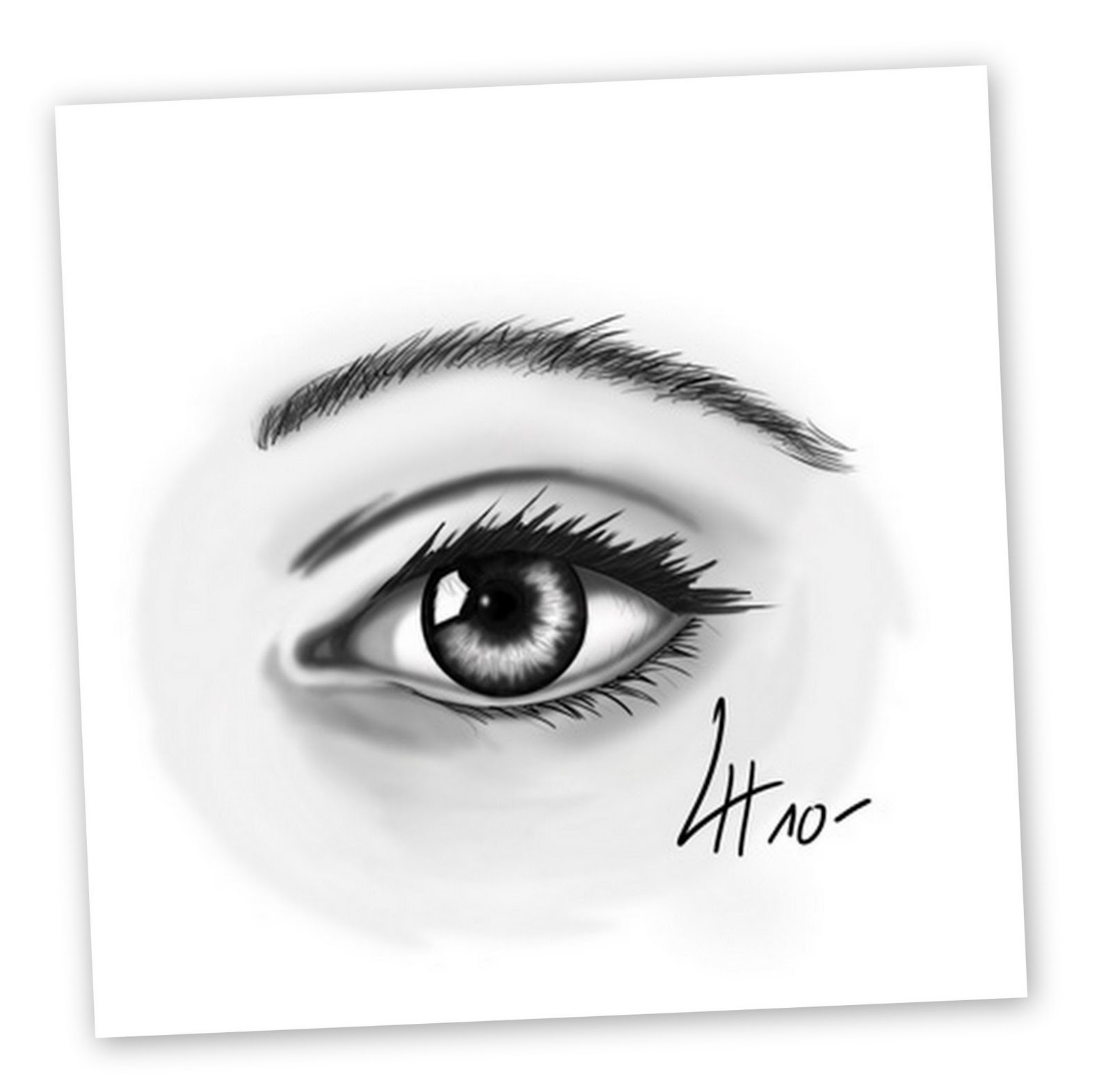 Louis Hertault: Etude Oeil en dessin