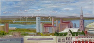 Buffalo Skyline Kath Schifano Kathy Painting 