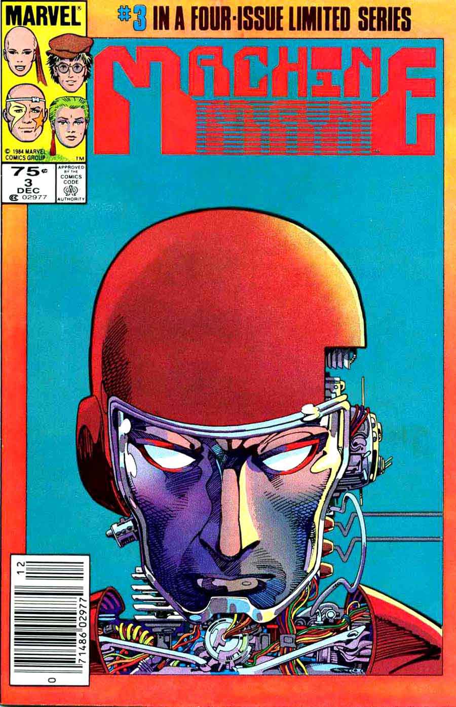 Machine Man v2 #3 marvel 1980s comic book cover art by Barry Windsor Smith