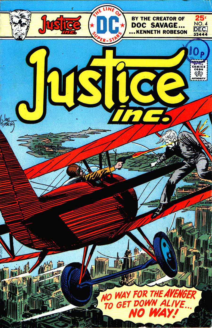 Justice Inc. v1 #4 dc bronze age comic book cover art by Joe Kubert