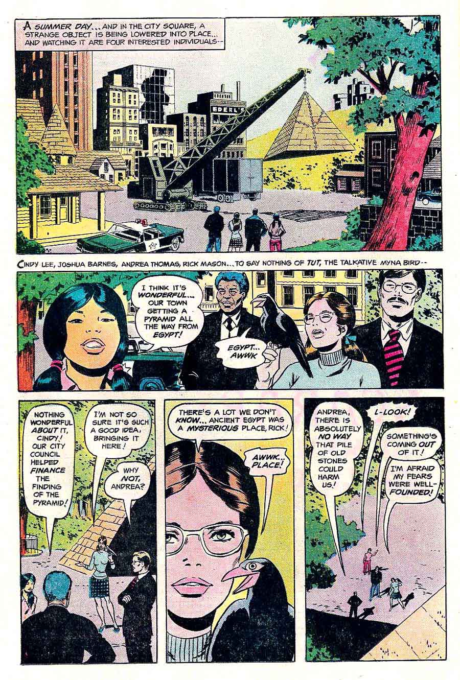 Isis v1 #1 dc bronze age comic book page art by Wally Wood art