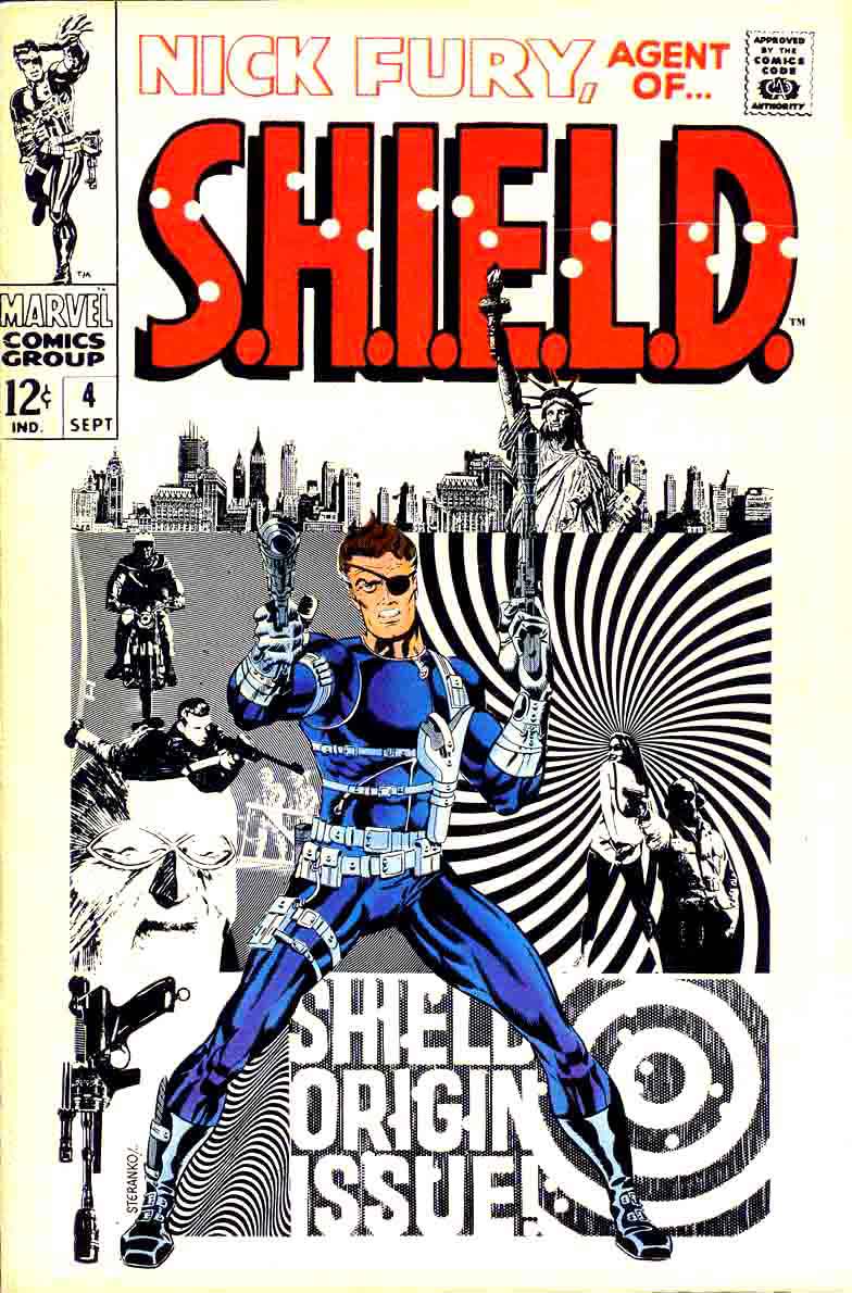 Nick Fury Agent of Shield v1 #4 1960s marvel comic book cover art by Jim Steranko