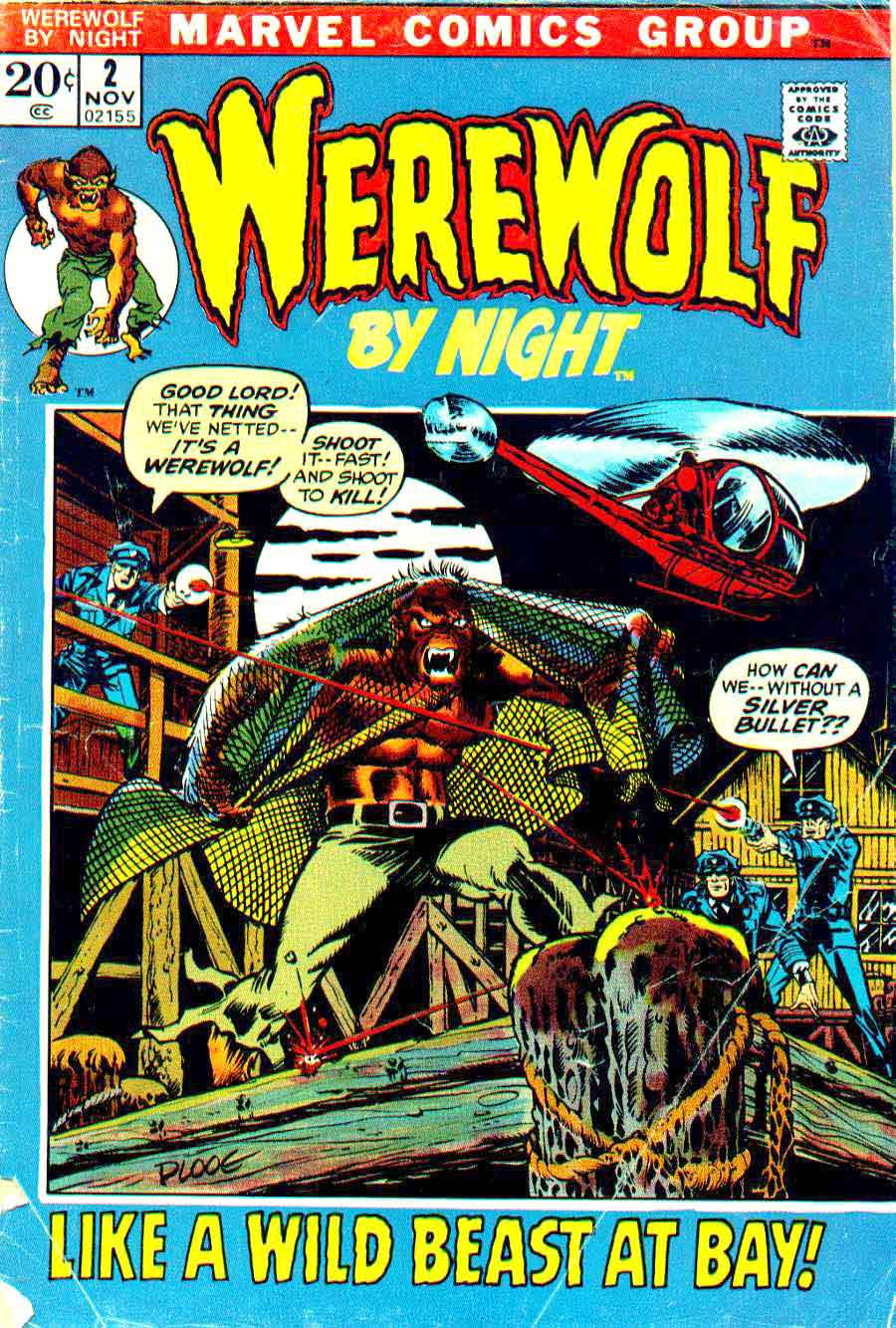 Werewolf by Night v1 #2 1970s marvel comic book cover art by Mike Ploog Werewolf by Night v1 #2 1970s marvel comic book cover art by Mike Ploog