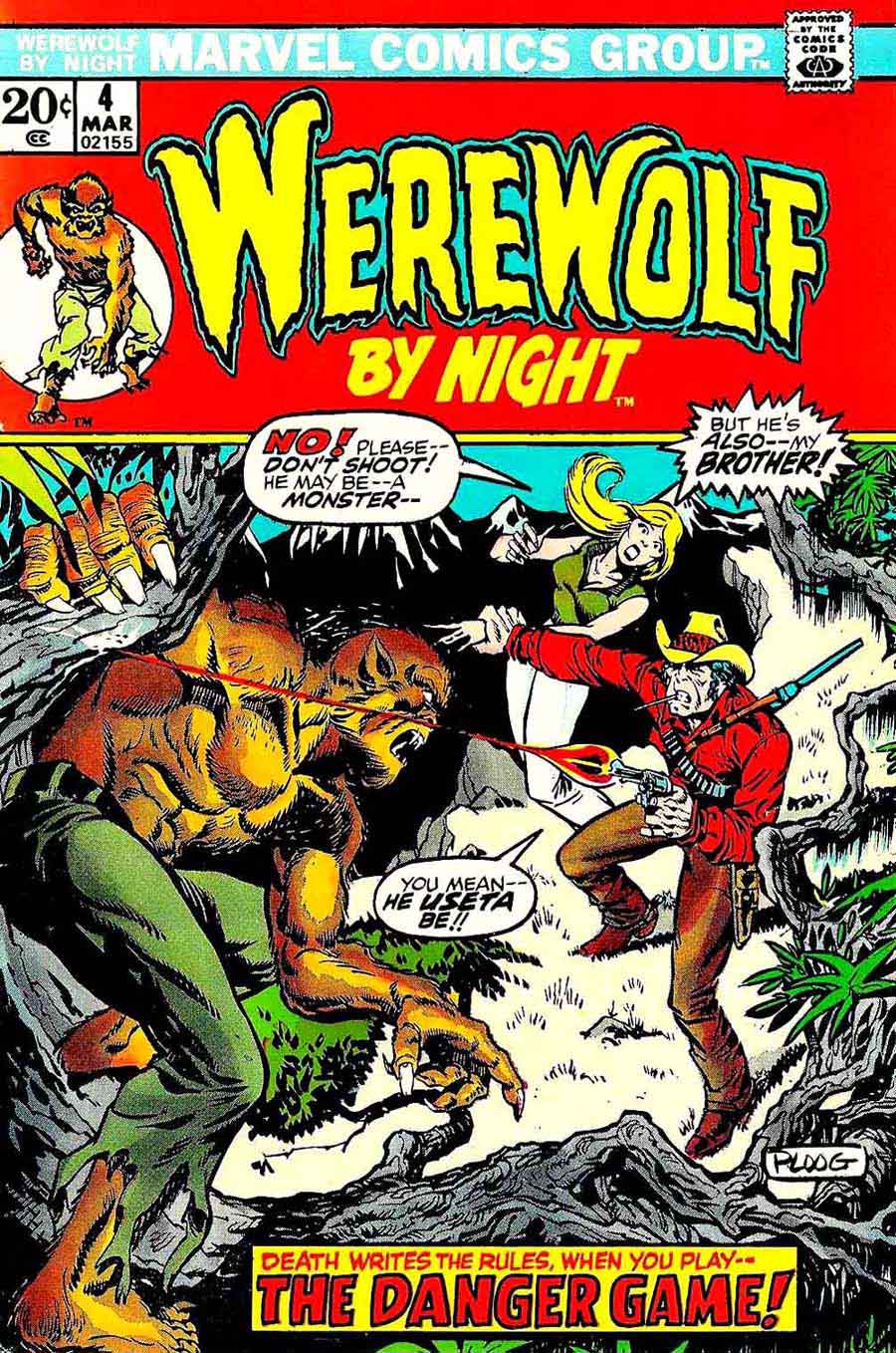 Werewolf By Night 4 Mike Ploog art & cover Pencil Ink