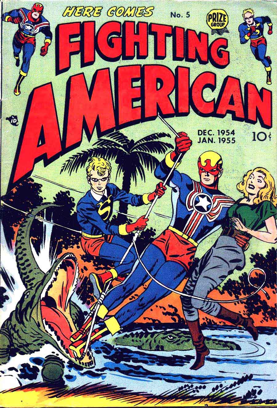 Fighting American v1 #5 harvey comic book cover art by Jack Kirby