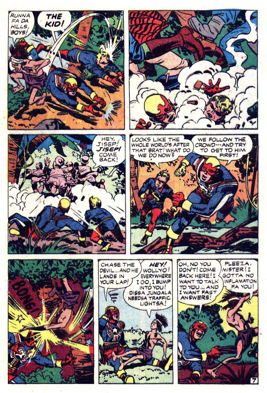 Fighting American v1 #5 harvey comic book page art by Jack Kirby