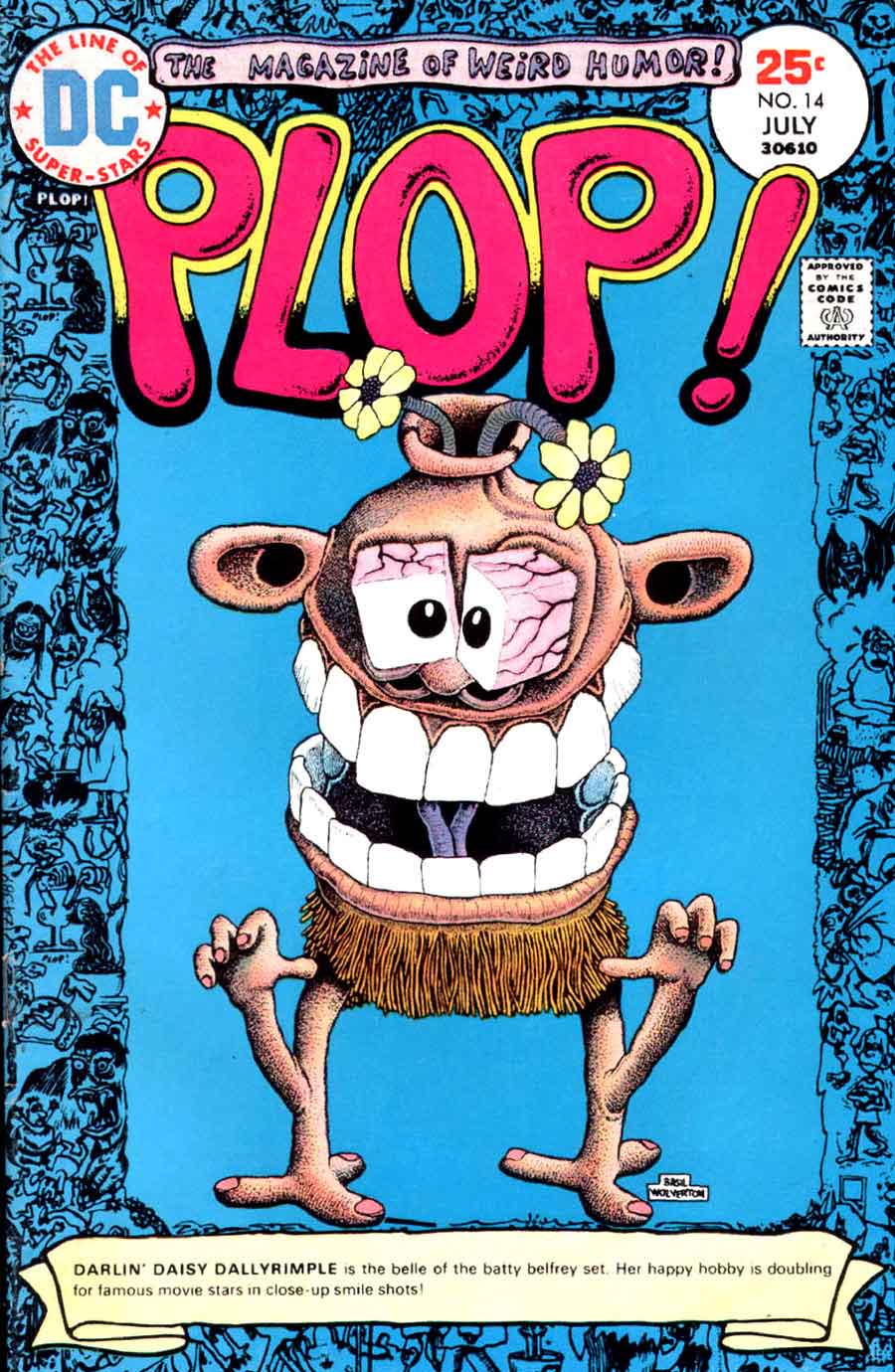 Plop v1 #14 dc 1970s bronze age comic book cover art by Basil Wolverton