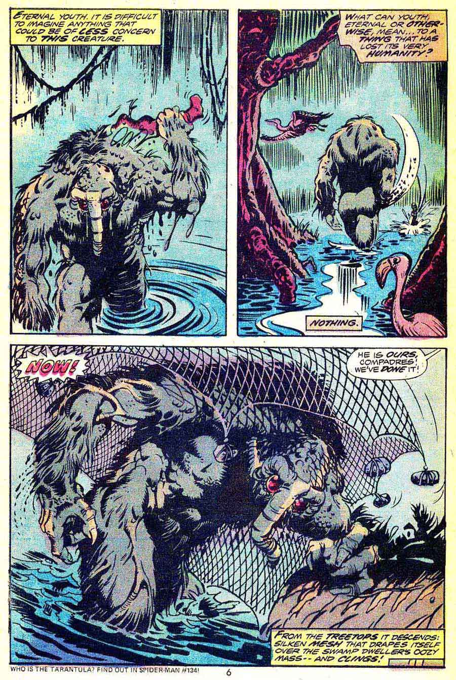 Man-Thing v1 #7 marvel 1970s bronze age comic book page art by Mike Ploog