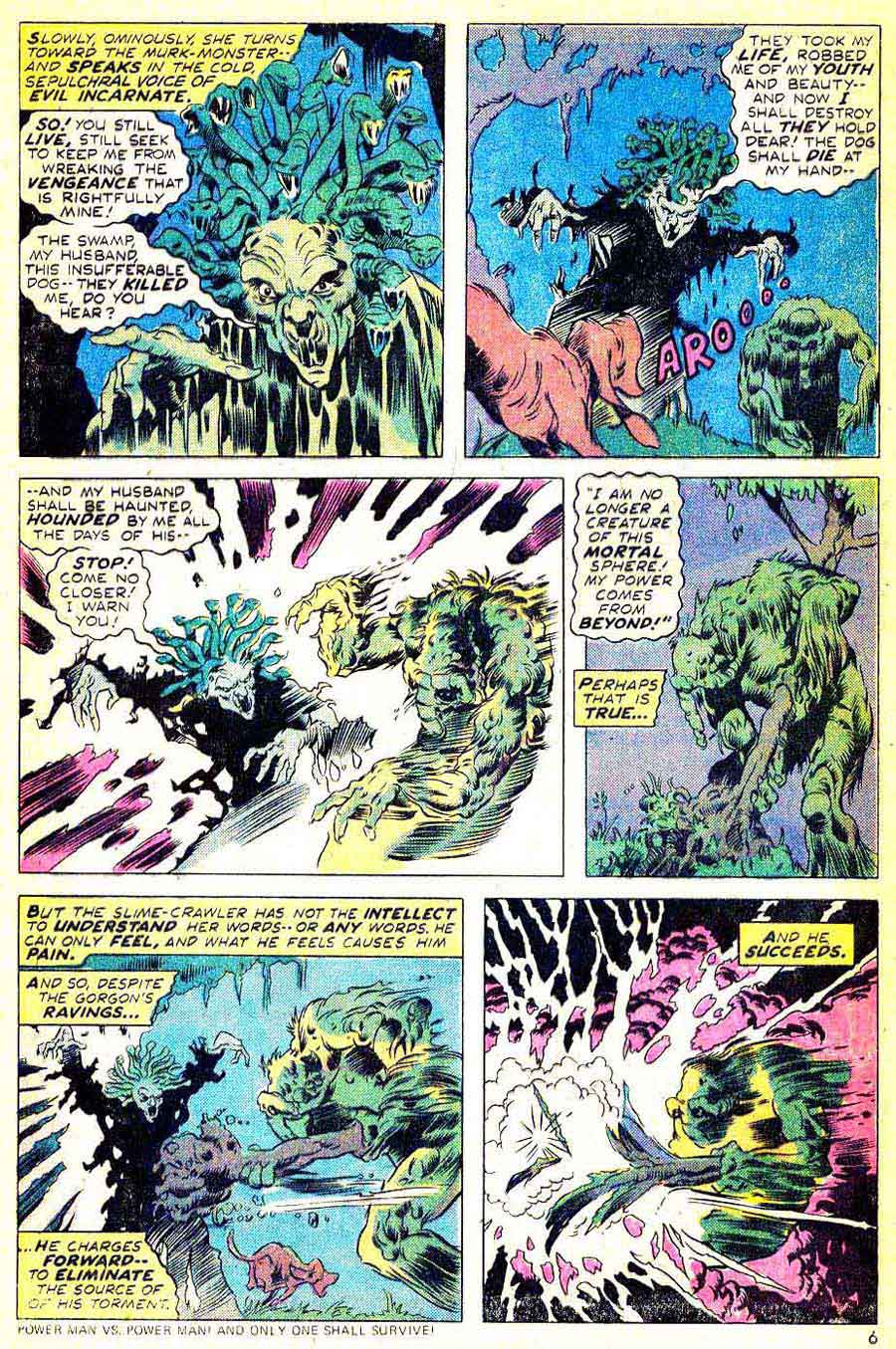 Man-Thing v1 #10 marvel 1970s bronze age comic book page art by Mike Ploog