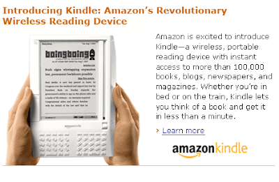 Amazon Kindle and BoingBoing