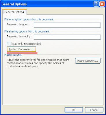 Word 2007 Protect Document