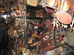 Lady Selling Handicrafts at the Sokoni