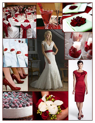 Welcome to a Holiday Wedding in Craberry Red White