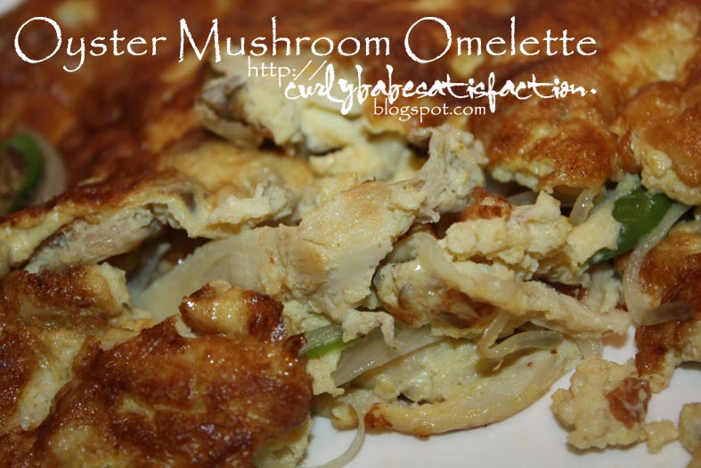 Curlybabe's Satisfaction Oyster Mushroom Omelette