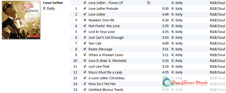 R Kelly Love Letter R Kelly Love Letter