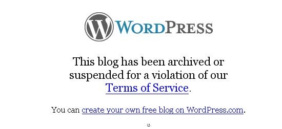 Violating our terms. Violating our terms