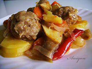 recipes - meatballs with stewed vegetables