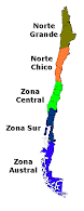 REGIONES O ZONAS  NATURALES DE CHILE