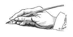 hand pen holding clip illustration graphic antique