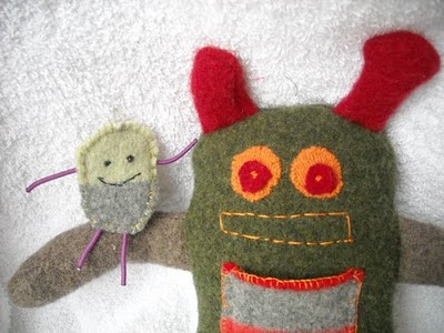 Wood Pond Designs: Upcycled Recycled Felted Sweater Plush Stuffed Animals
