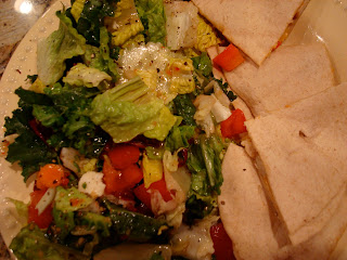 Quesadillas with a side salad