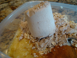 Side view of Chocolate Brownie Protein Oats ingredients - 179