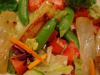 Fennel in salad tossed with Vegan Slaw Dressing