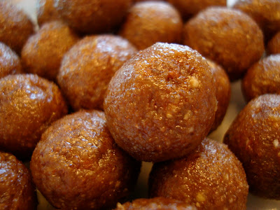 Close up of No Bake Vegan Rum Cake Balls