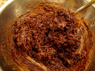 Raw Vegan Chocolate Coconut Snowballs ingredients being stirred - 59