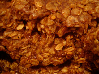Close up of broken pieces of granola 