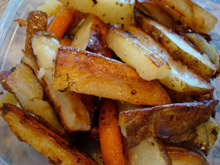 Ginger Coconut Roasted Fennel & Mixed Vegetables stacked in container