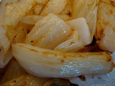 Close up of roasted fennel