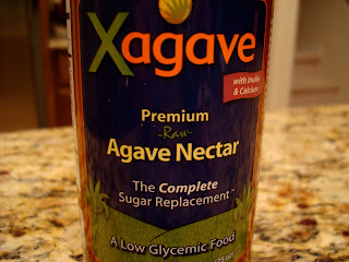 Close up of label of Agave Nectar