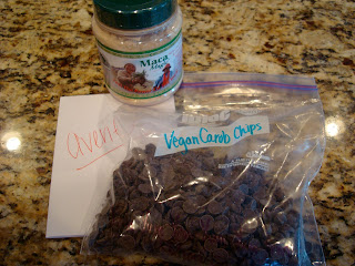 Vegan Carob Chips in ziptop bag