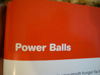 Power Ball Recipe Title inside Cookbook