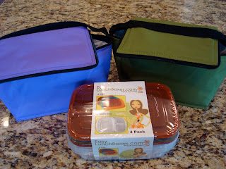Two lunch boxes and storage containers