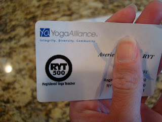 Yoga Alliance Certification Card
