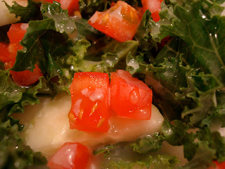 Close up of salad with mixed vegetables