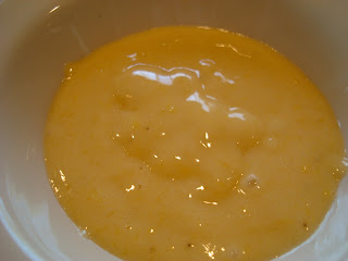 Close up of Vegan Mango Banana Vanilla Softserve in white bowl - 69